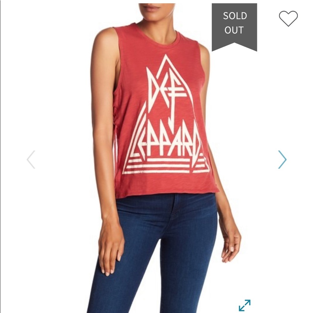 def leppard x lucky brand lace up tank